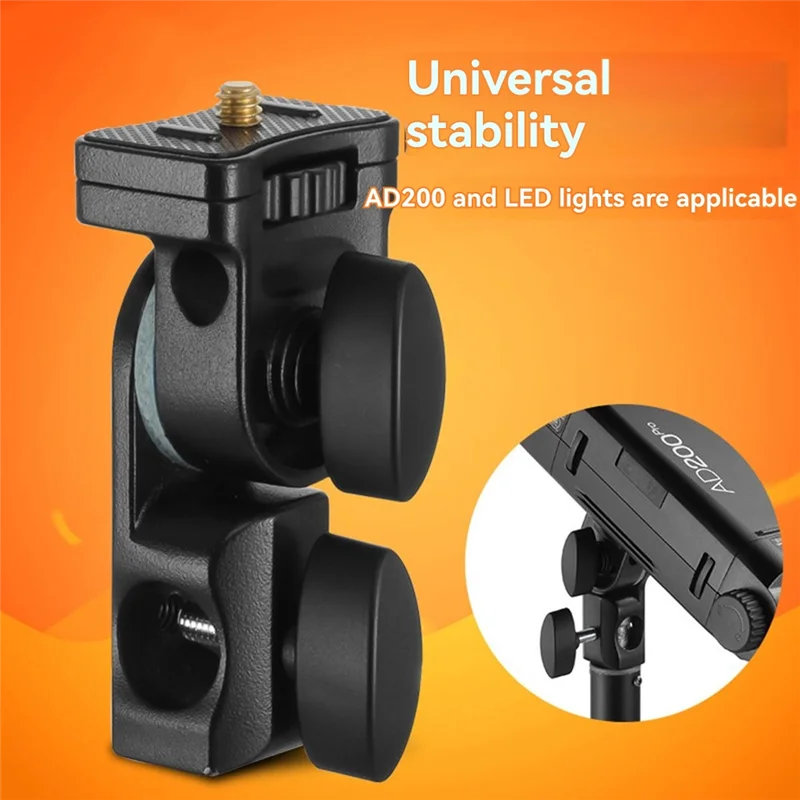 A73E-Camera Light Stand Adapter Mount Bracket With 1/4Inch Screw For Ad100pro AD200 AD200PRO AD300PRO
