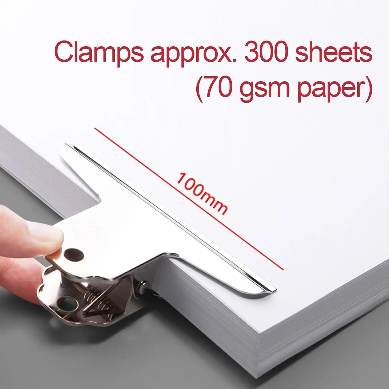 Large Bull Binder Clips Silver -10 Pcs 4 Inch Steel Heavy Duty Paper Clips Giant Wide Metal Clip for Crafts Drawing Board Letter