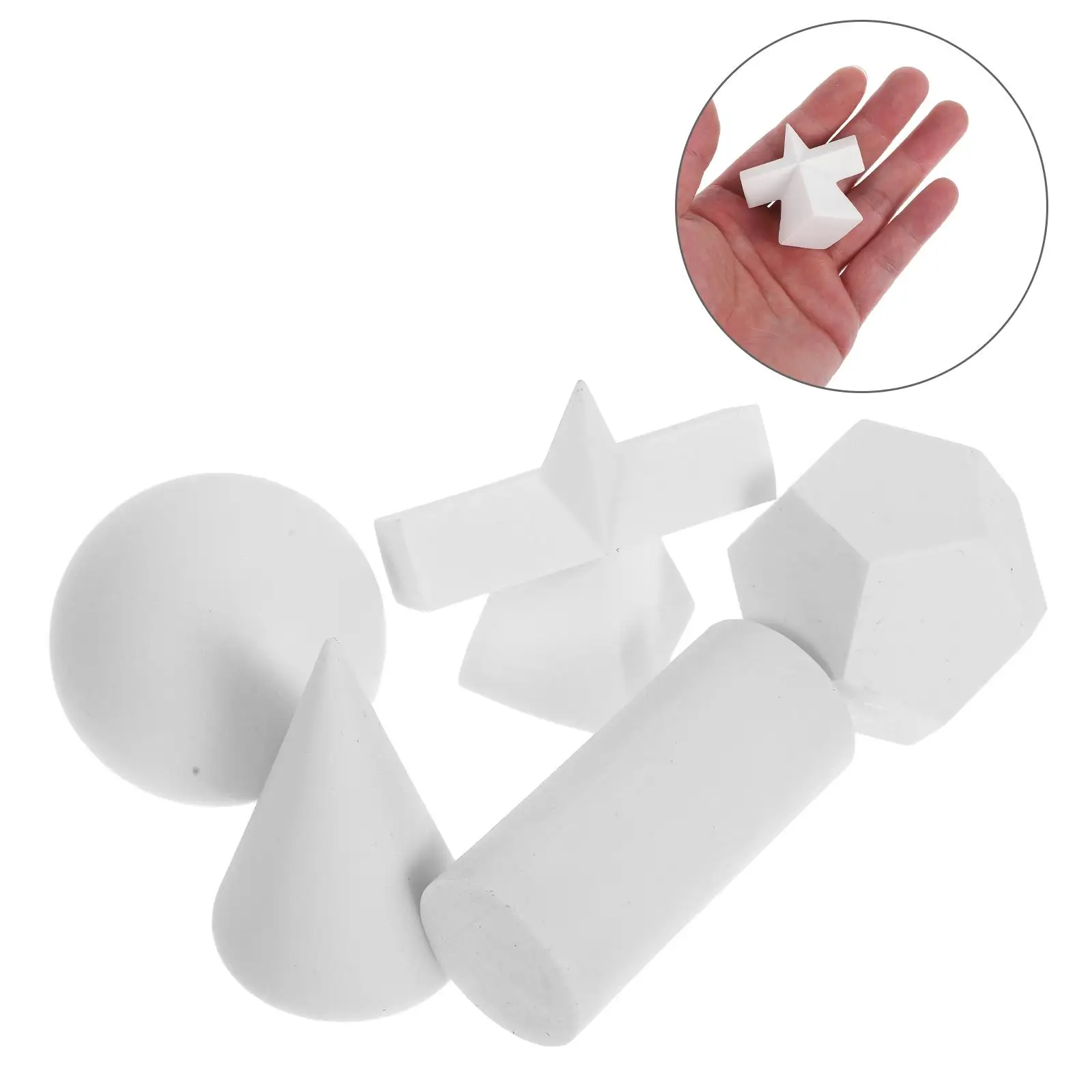 5 Pcs Statue Resin Model Drawing Prop Classic Forms Sketch Tool 3D Simulation Gypsum Craft Ornament Gift Geometric