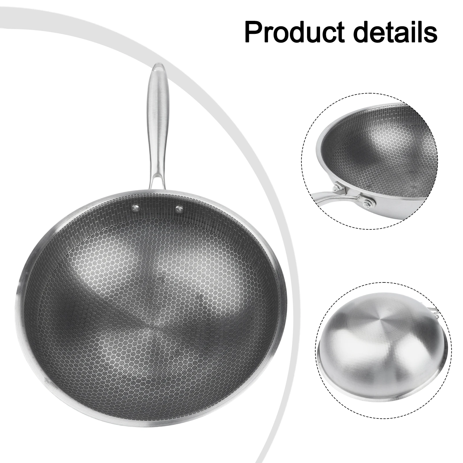 

NonStick Stainless Steel Frying Pan Compatible with Induction Gas Stoves and Ovens Featuring Scratch Resistant