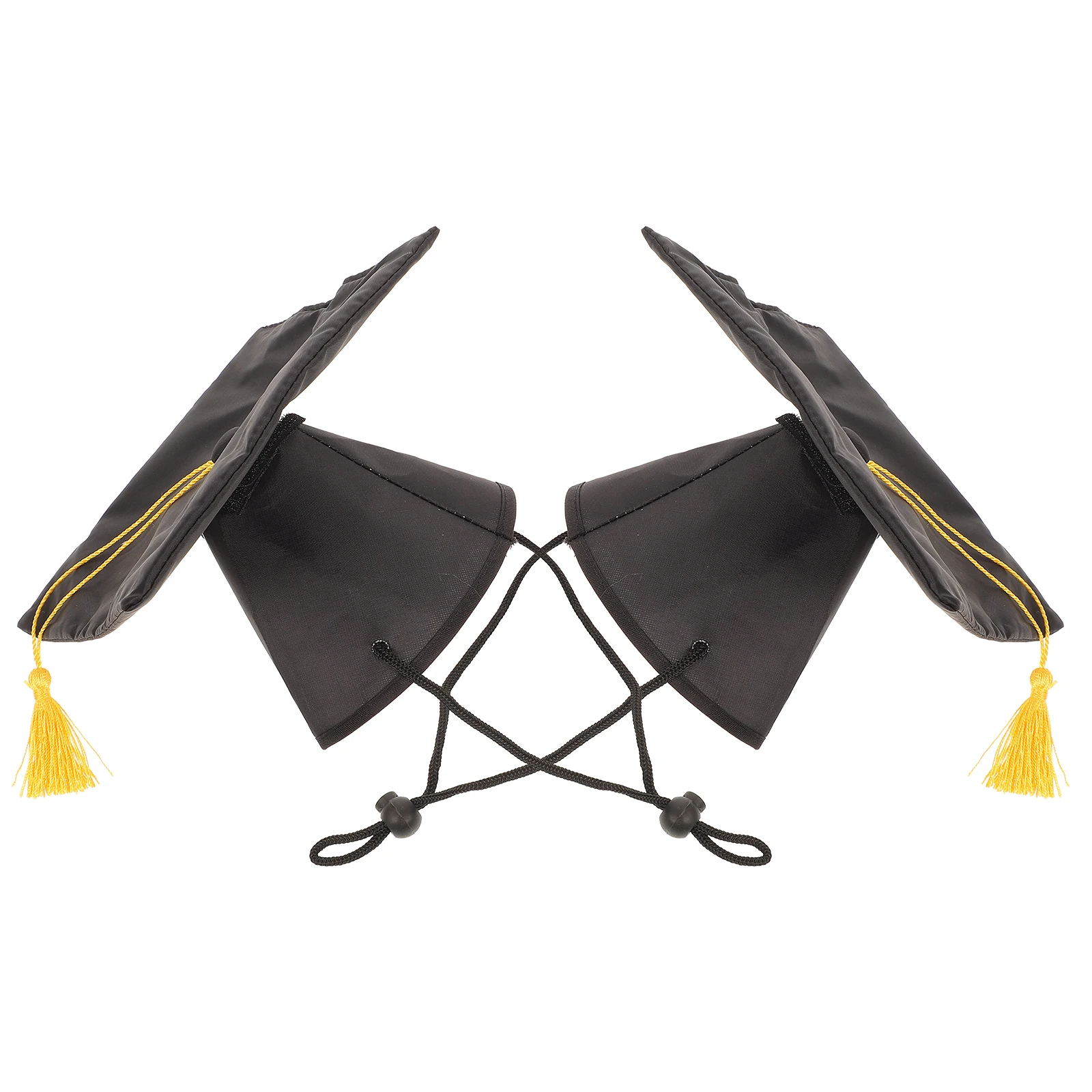 

2pcs Pet Graduation Cap Tassels Hat for Dog Cat Ceremony Party Supplies Lightweight Comfortable Stylish Durable High Quality