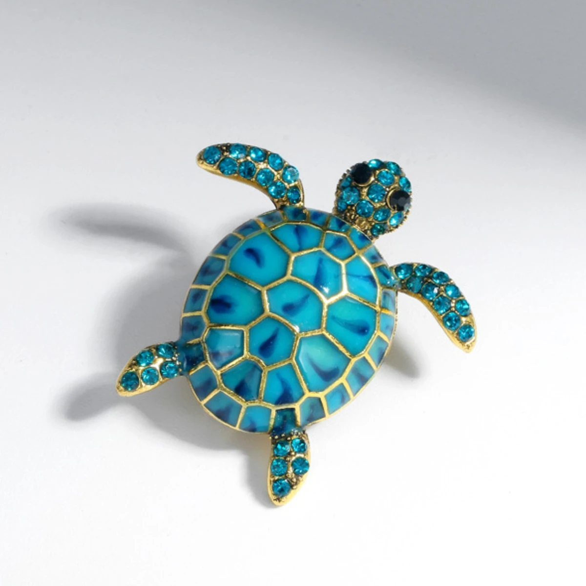 1PC Women's European and American Trend Personalized Turtle Shaped Brooch Fashion Dressing Banquet Party Festival Gift 7400