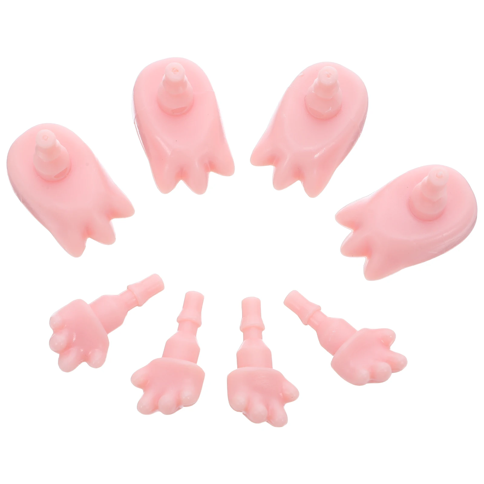 4 set Miniature Hands Feet Parts Realistic Plastic Joints For Diy Making Accessories Action Figure Craft Supply
