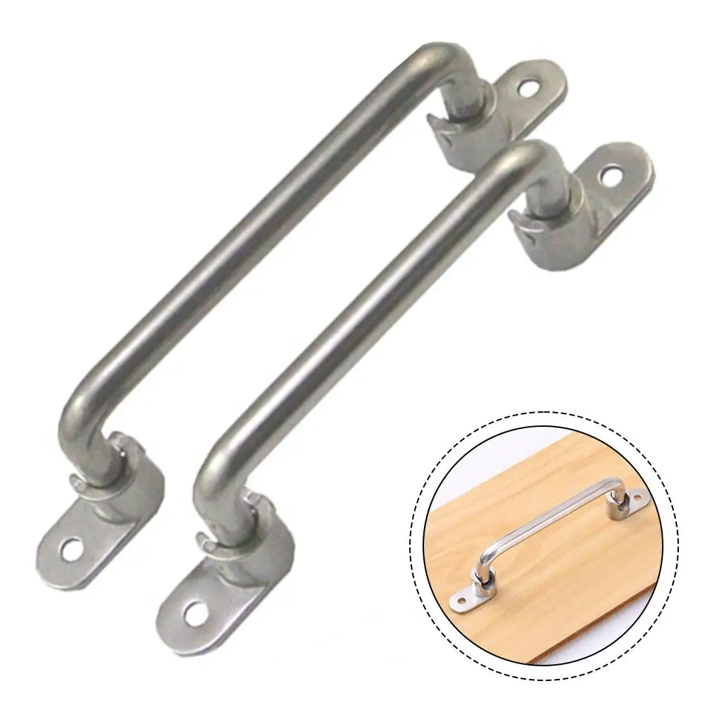 1pc Heavy-Duty 304 Stainless Steel Folding Handle Toolbox Electric Cabinet Chassis Movable Handle Hardware Accessories