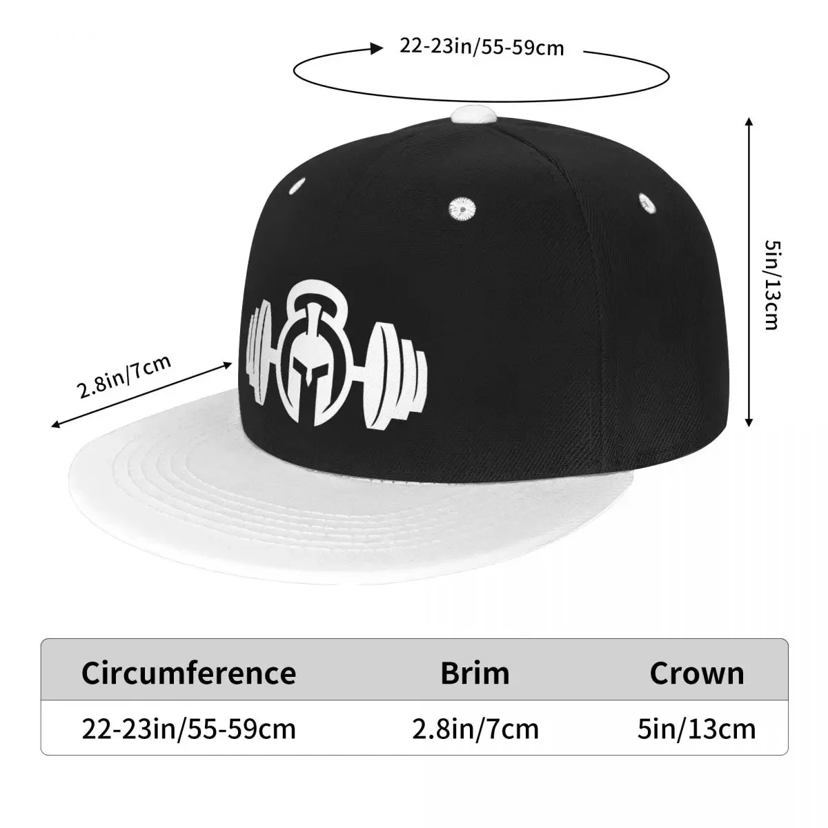 Punk Unisex Spartan Gym Logo Baseball Cap Adult Bodybuilding Fitness Muscle Adjustable Hip Hop Dad Hat Men Women Sports