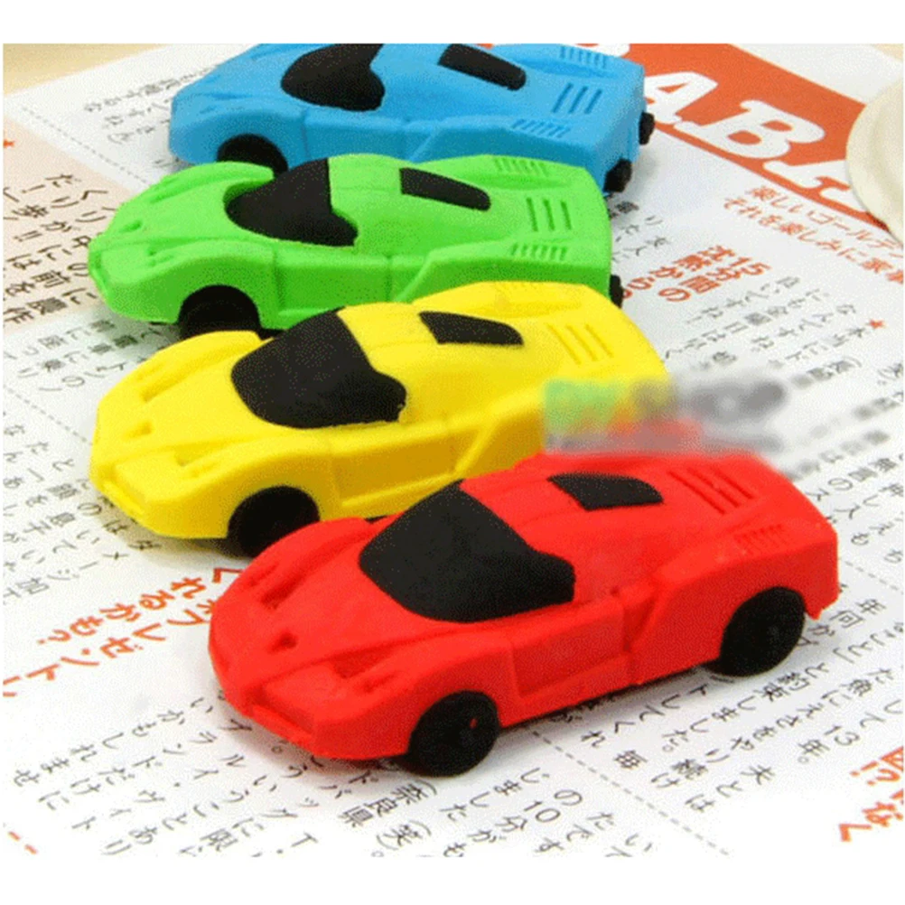 

8Pcs CarShapedEraser Novelty Eraser CartoonEraser Kids Stationery SafeDurable Car Eraser ChildrenSchool Supplies