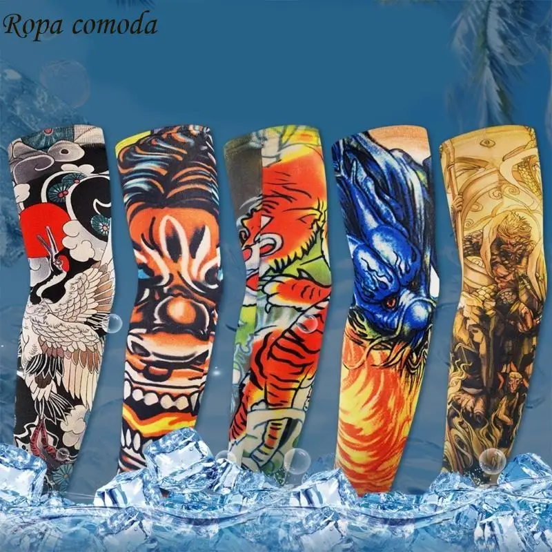 

MXMA Unisex Polyester Pattern Arm Sleeves For Halloween and Cosplay Con Sports Sun Sleeves