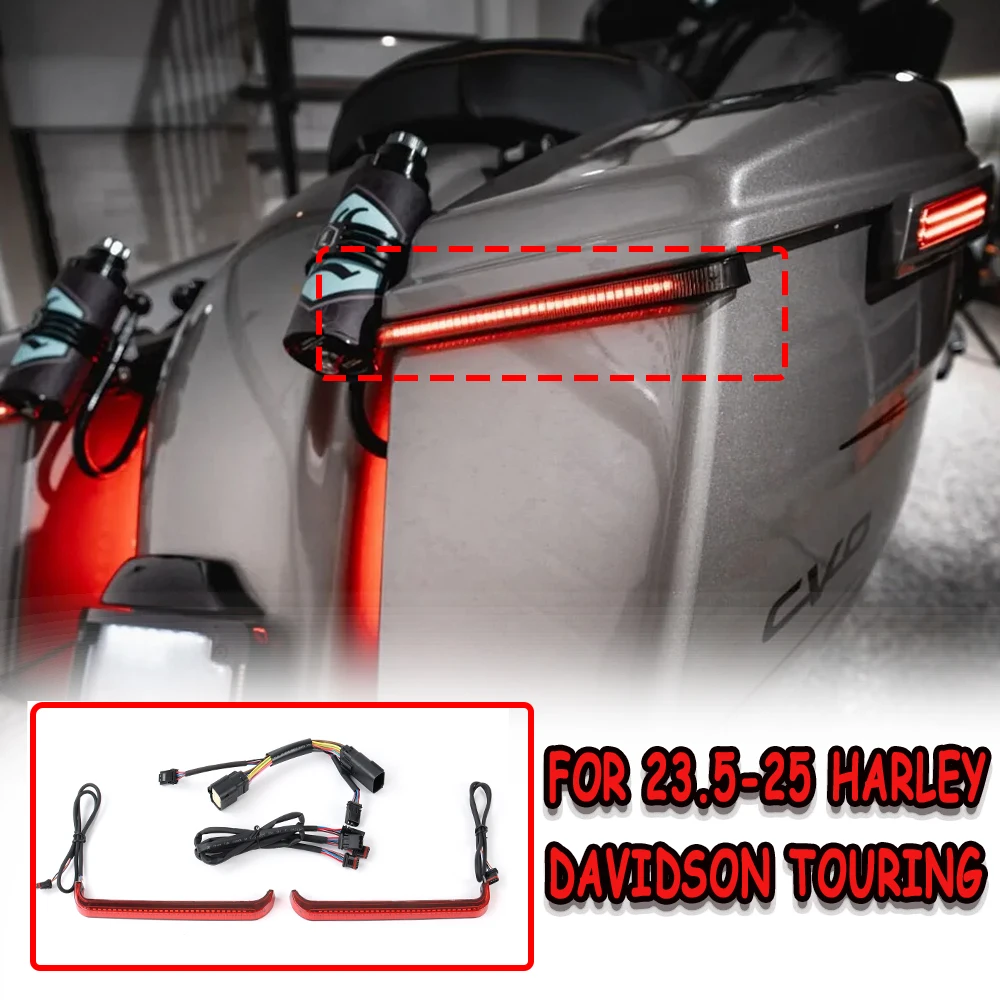 

Harley Tourer CVO Street Glide Road Glide ST 2023-2025 LED Saddle Brake Flow Turn Signal Motorcycle Accessories
