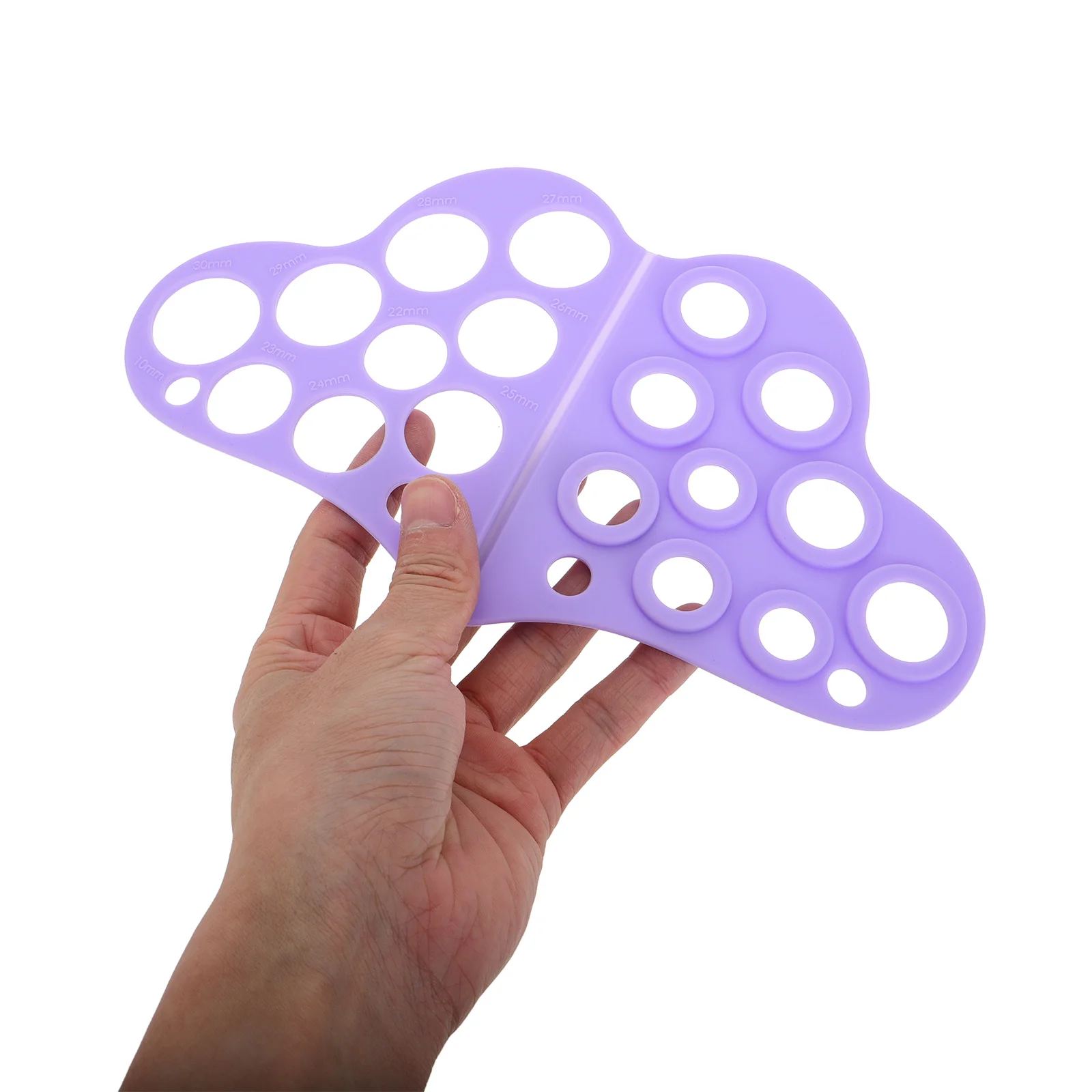 مسطرة قياس لمجموعة الرضاعة الطبيعية المصنوعة من السيليكون بحجم شفة تتضمن مقاس وبطاقة قياس للحصول على الأمثل