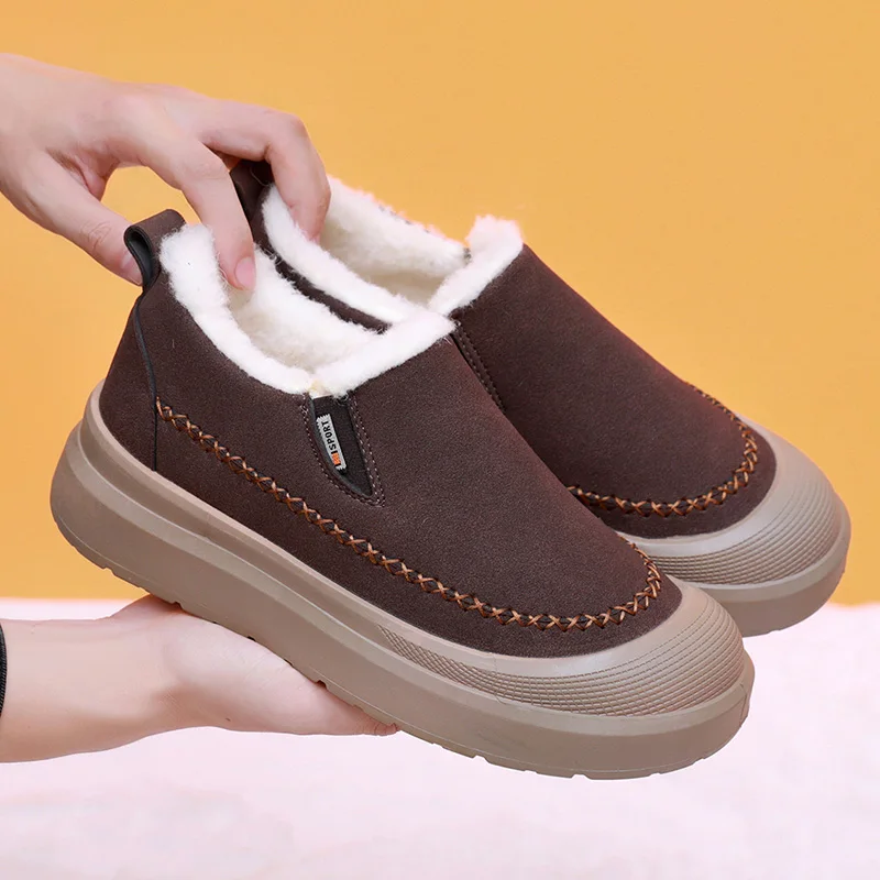 2025 Winter neue einstufige warme Baumwollschuhe für Herren, bequem, warm, rutschfest, langlebig, Außensohle, kostenloser Versand, Herrenschuhe