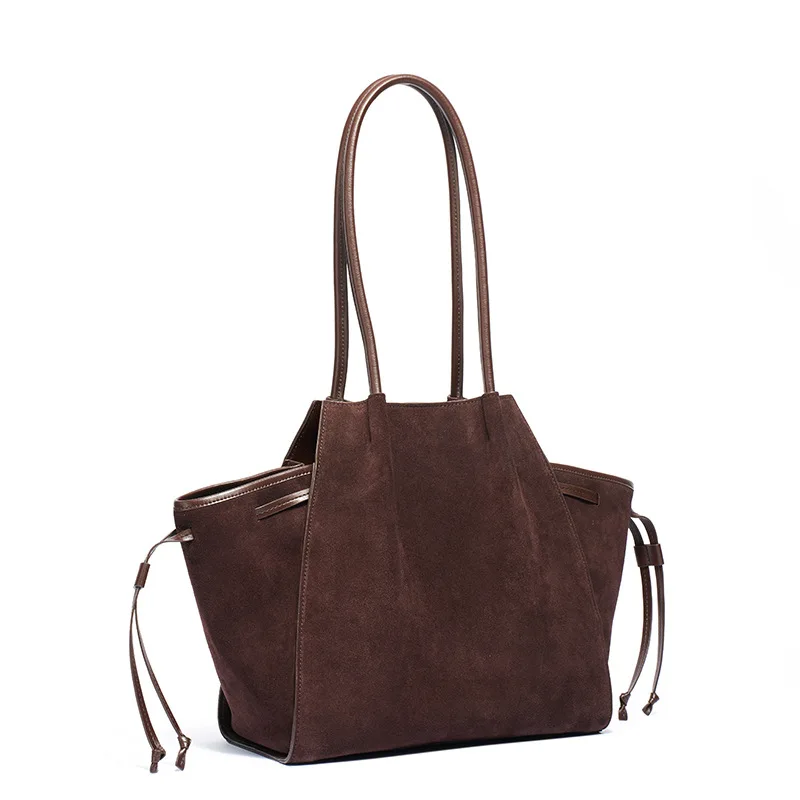 Cowhide Women Handbags Large Capacity Genuine Leather Female Shoulder Underarm Bag Fashion Commuting Big Totes Bolsa Office Work