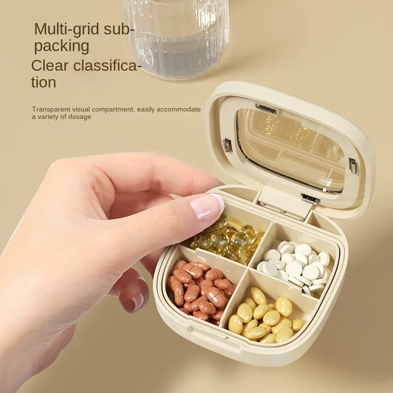 Daily Drug Organizer Portable Neat And Tidy Pill Management Travel Pill Dispenser Medicine Box Durable Sturdy Pocket Pill Box