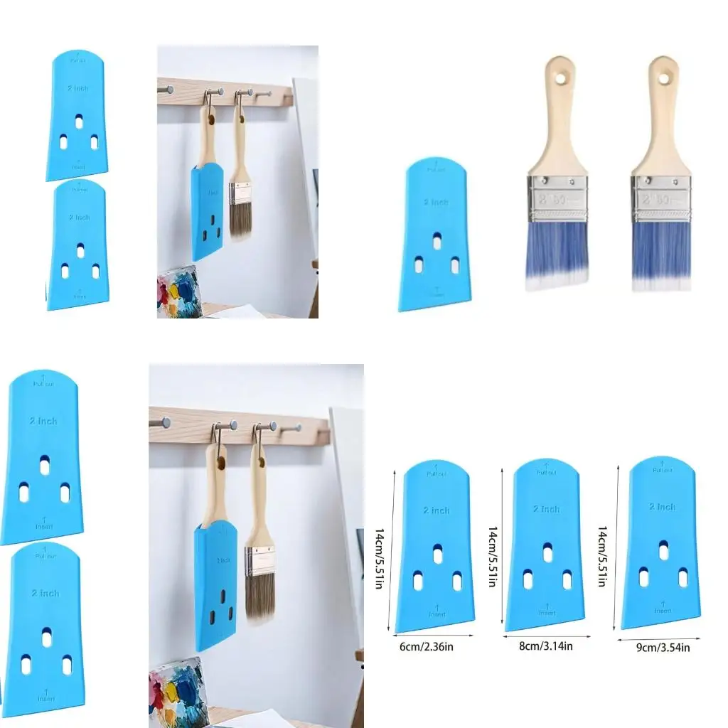 Pack Of 6 Easy Install And Remove Elastic Silicone Brush Covers Paintbrush Protectors For Paint Brushes high quality