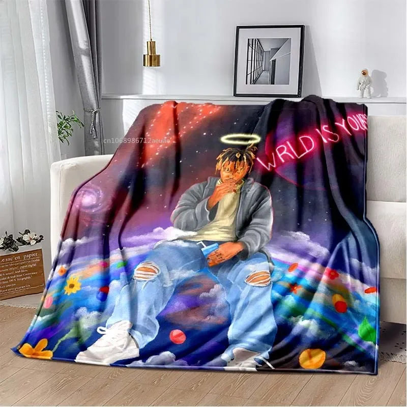 Album Rapper Juice Wrld 999 Blanket Poster Art Printed Flannel Blanket Soft Bedspread Sofa Warming Cover Gift for Music Fans