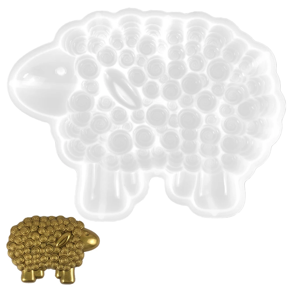 

1pcs Sheep Silicone White DIY Epoxy Resin Decor Casting Flexible Durable Easy Demoulding Diy Crafts Mold Sheep Shaped Silicone