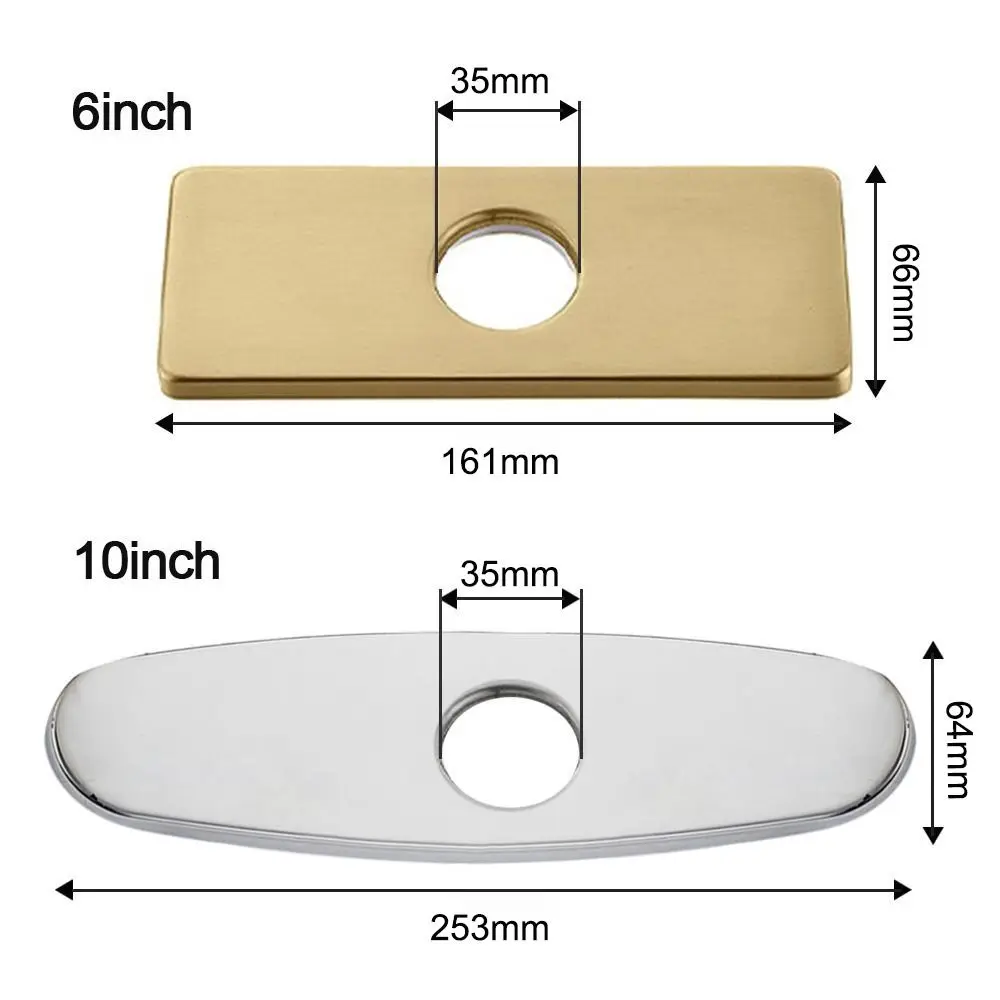 Sink Base Decorative Panel Tap Cover Deck Plate Faucet Deck Plate Bathroom Faucet Escutcheon Plate Faucet Plate Hole Cover