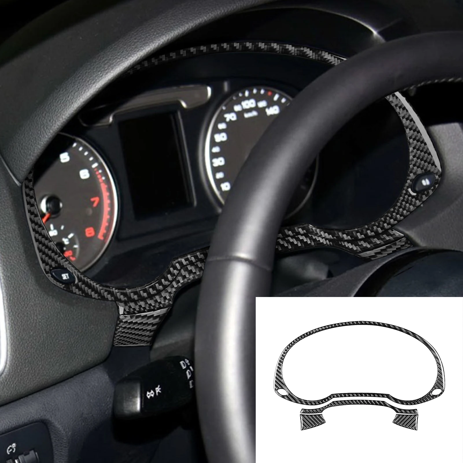 Para audi q3 2015 2016 2017 2018 adesivo interior de fibra carbono painel console central painel mudança engrenagem estilo acessórios do carro