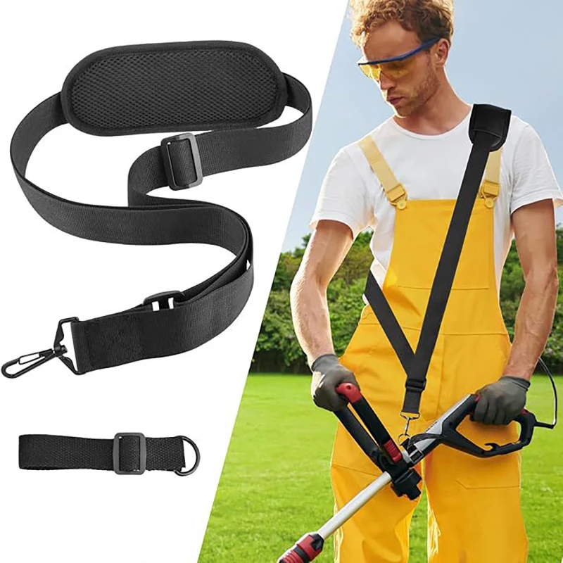 Backpack Style Widened Thickened Side Hanging Strap For Brush Cutter Garden Tools Black Lawn Mower Harness