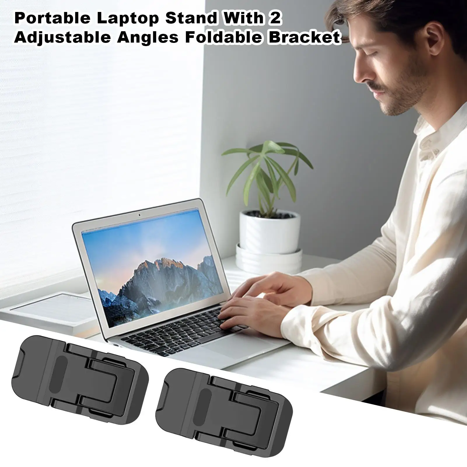 Portable Laptop Stand With 2 Adjustable Angles Foldable Bracket Invisible Laptop Riser Stand For Notebook Holder Legs