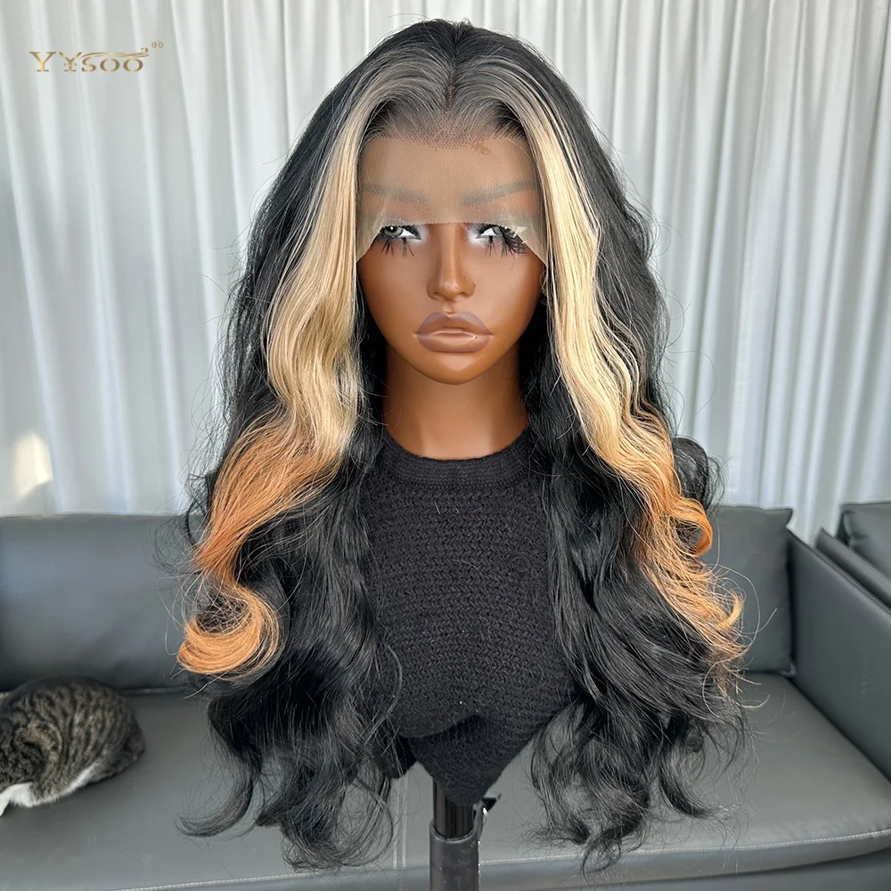 

Хит продаж: Натуральные парики из смешанных цветов с естественной линией роста волос, волнистые, без клея, из волокна Future Fiber, для повседневного использования чернокожими женщинами.