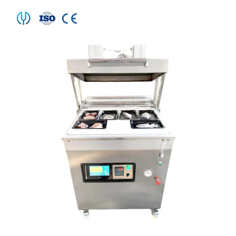 

Hot Sale CE Thermal Forming Cooked Food Film Packing Ready Meal Tray Sealer Vacuum Skin Packaging Machine