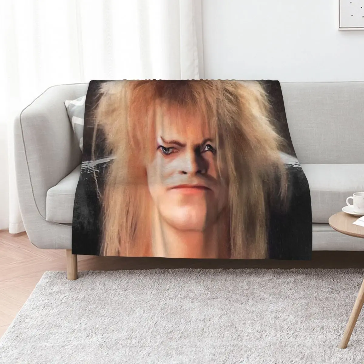 Jareth the King of Goblins in the Labyrinth Makes his Demand Throw Blanket For Decorative Sofa Travel Sofa Winter beds Blankets