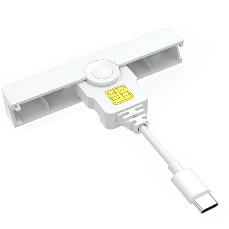 Smart Card Reader USB ATM Smart Card Reader Universele SIM-kaartlezer USB-CCID ISO-connector voor Windows Linux Type-C Duurzaam