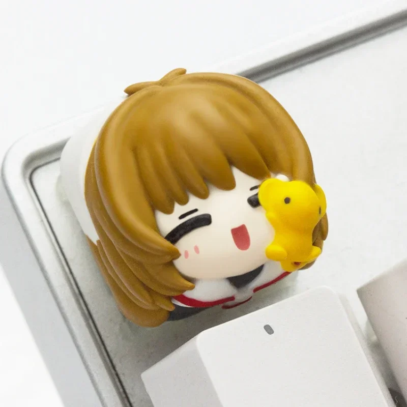 Anime Keycaps Resin Cardcaptor Sakura Kinomoto Sakura Daidouji Tomoyo Mechanical Keyboard Accessories Point Keycap Game Gifts