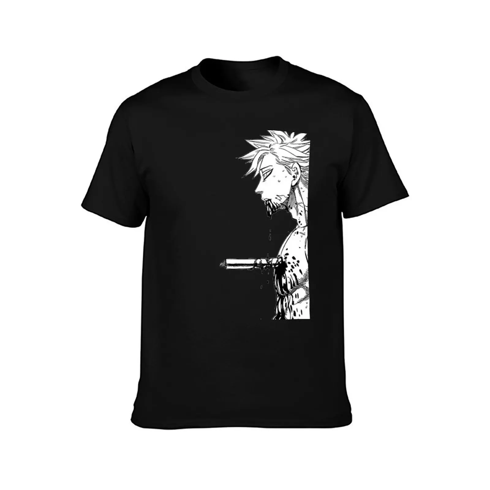 Ban Brutal Design T-Shirt, Summer Casual Cotton Tee, Oversized Streetwear Tops, Vintage Graphic Print, Loose Fit Short Sleeve