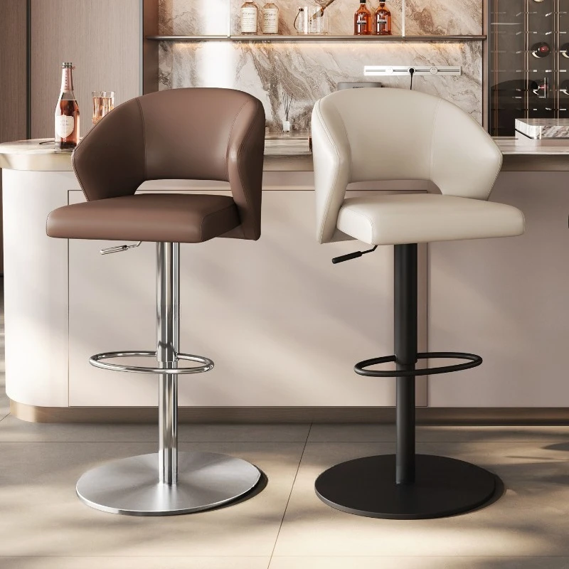 مريح الحد الأدنى بار البراز تصفيف الشعر لينة مع الظهر الحديثة بار البراز الجلود مصمم تابوريتي ألتو الأثاث العصري