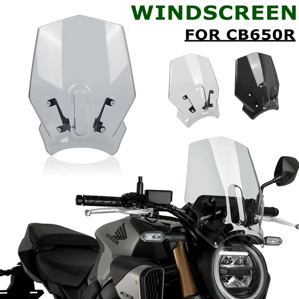 

CB650R Motorcycle Touring Windshield Windscreen Fairing Shield Visor Wind Screen Deflector For Honda CB 650R CB 650 R 2019-2025