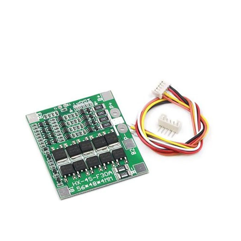 BMS 4S 30A 14.4V Balancer PCB 18650 Lipo Li-ion Lithium Battery Protection Board LiFePO4 4S BMS Balancing Charging Circuit