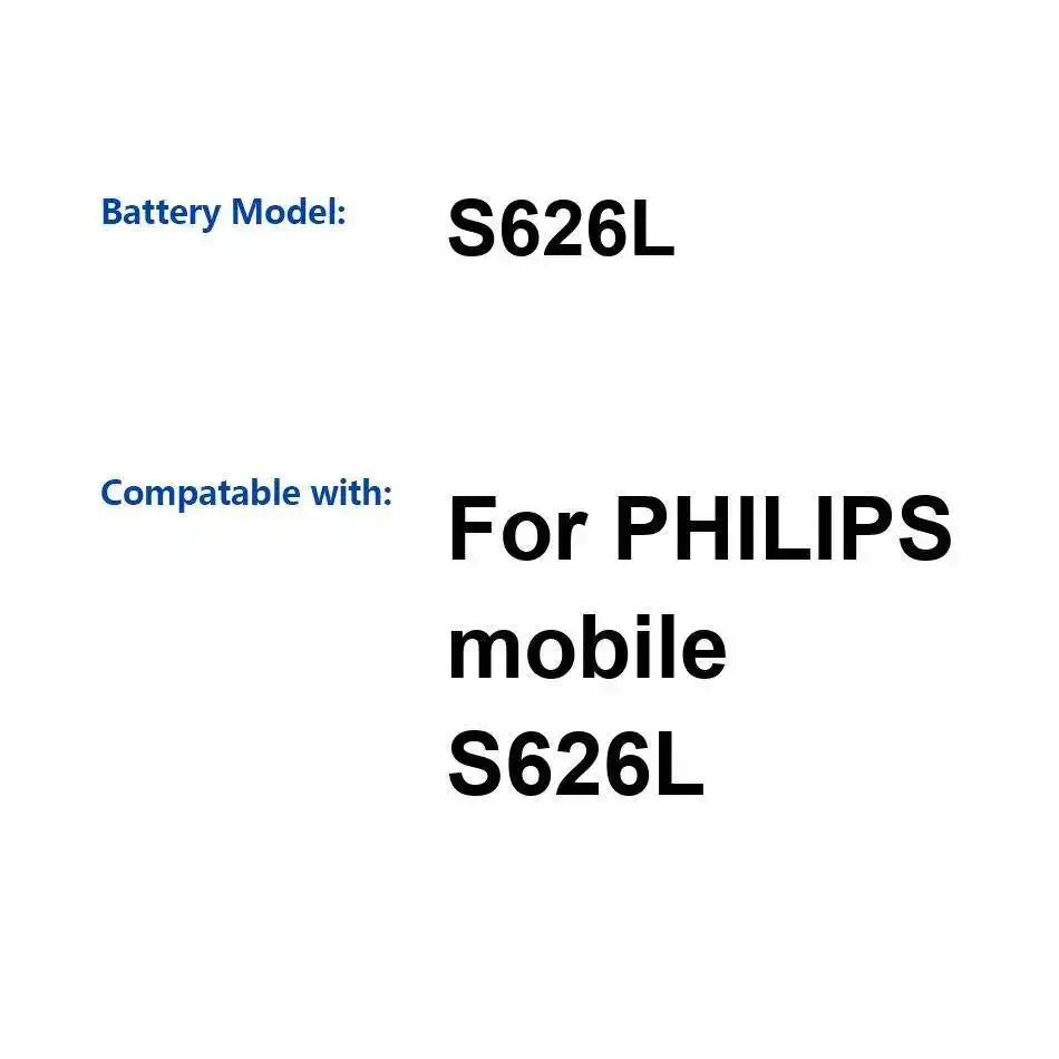 

5000Mah For Philips S626L Reliable Power Supply Mobile Phone Battery