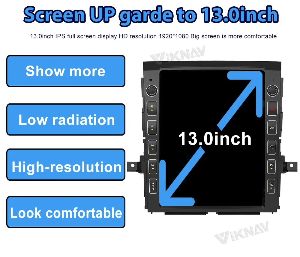 13 Inch Android12 Car Radio Upgrade For Nissan Titan 2016-2019 Multimedia Video Player GPS Navigation Carplay WIFI Head Unit