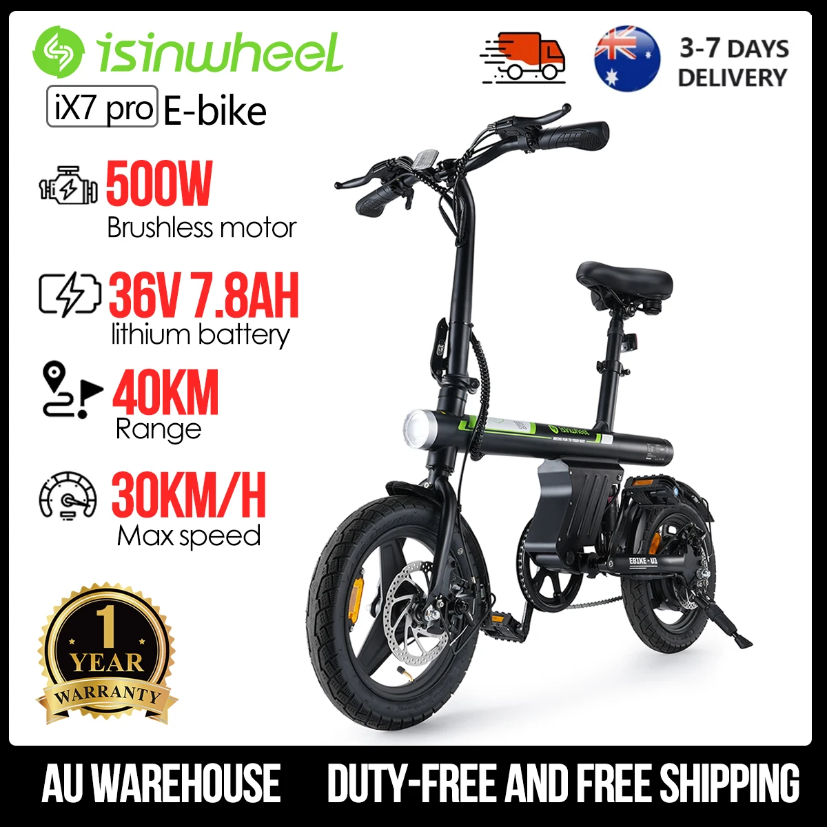 Shengmilo U1 Mini Folding Electric Bike 500W
