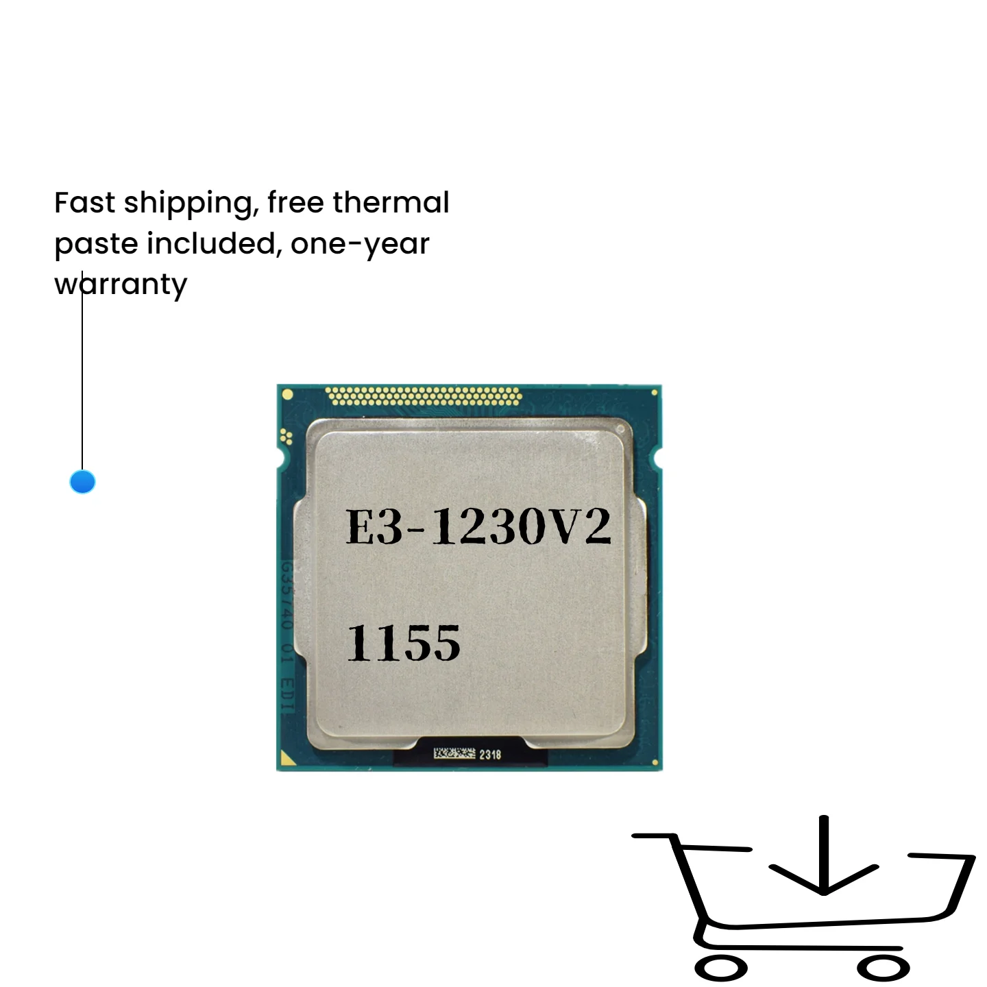 

Xeon E3 1230 V2 1230V2 3,3 ГГц 4-ядерный процессор LGA 11555