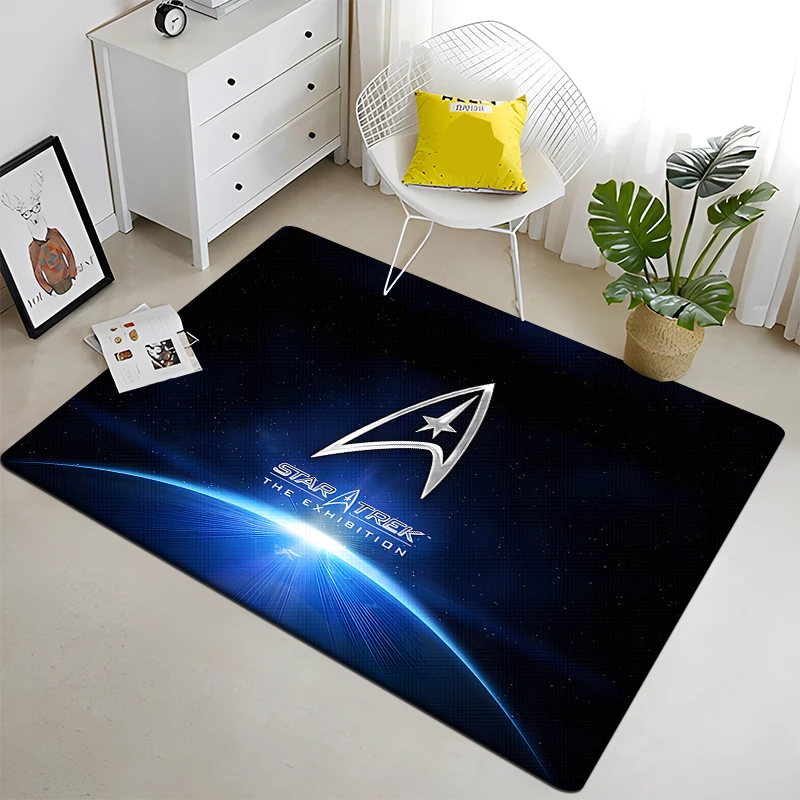 S-Star T-Trek Carpet USS Enterprise Logo Printed Non-slip Door Mat for Home Living Room Bathroom Decor Birthday Gift for SK Fans
