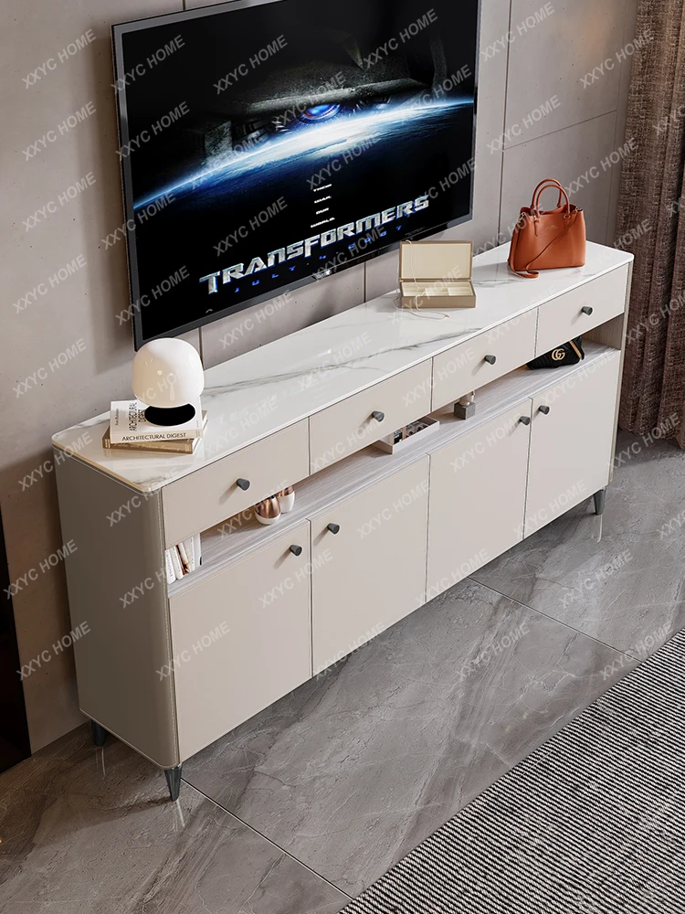 Sideboard Cabinet Wall Locker High TV Cabinet Bedroom Tailstock Storage Solid Wood Chest of Drawers