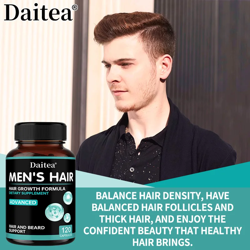 Men's Hair Capsules - Balances The Scalp, Follicles and Hair, Promotes Healthy Hair and Beards, and Creates Healthier Hair