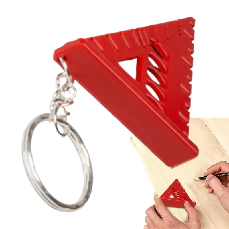 

Woodworking Square Drafting Triangle Small Triangular Precision Speed With Key Ring Portable Measuring Tool For Metal Furniture