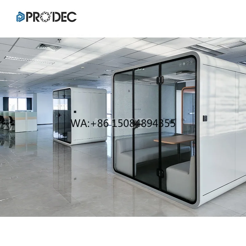 Multifunction Soundproof Office Phone Booth Portab 3m Glass Mobile Chatting Office Pod