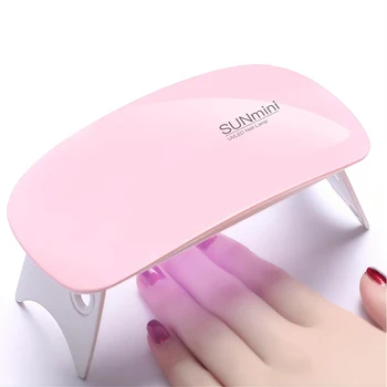 Foldable Nail Lamp 6w Uv Led Lamp For Nails Machine 6 Uv Leds Gel Nail Polish Dryer Lamp…