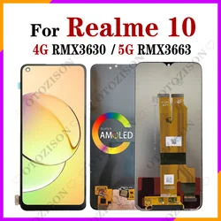 For OPPO Realme 10 4G LCD With Frame RMX3630 LCD Display Realme10 5G LCD RMX3663 LCD Screen Touch Digitizer Sensor Assembly