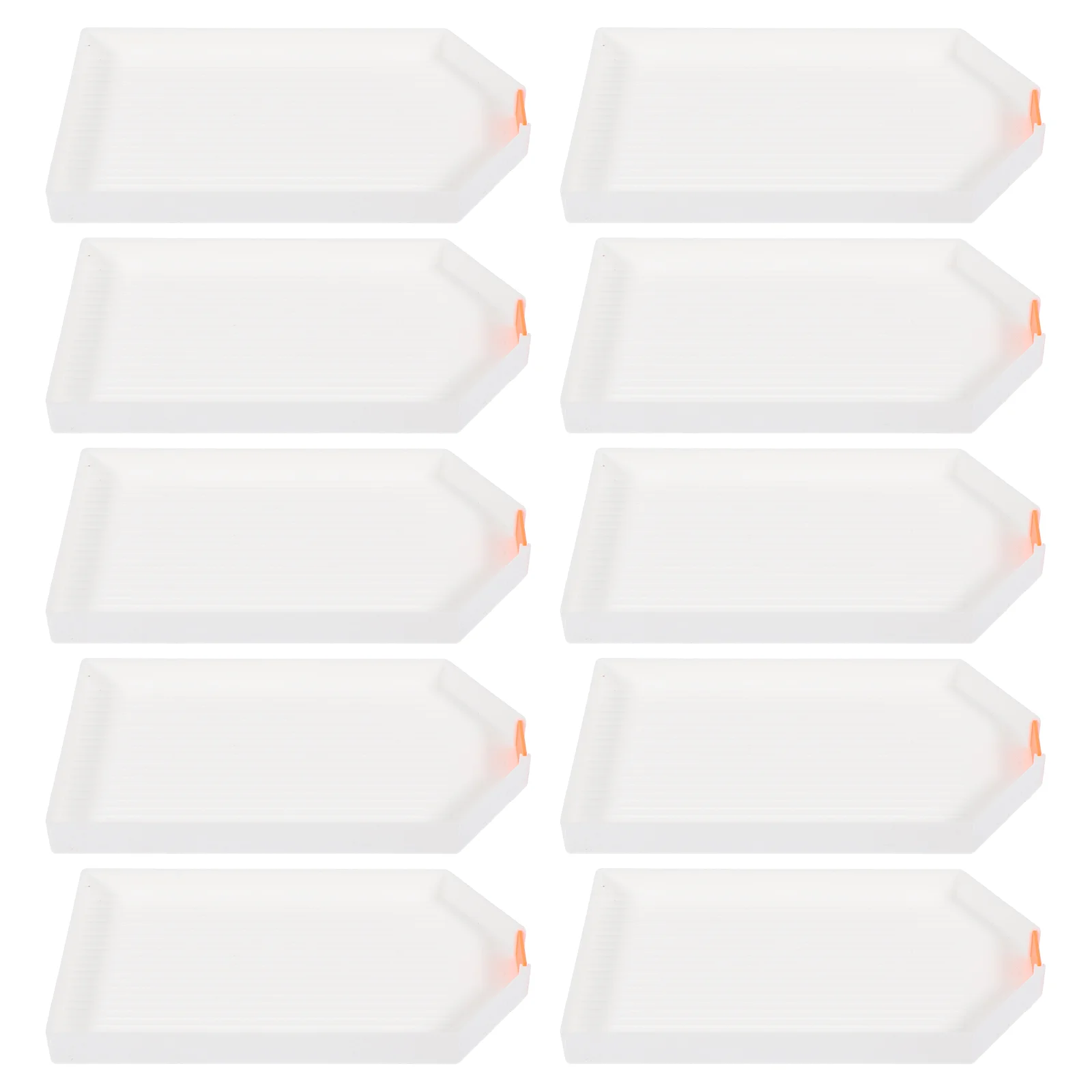 

10 Pcs Tool Cross Stitch Tray Trays Sorting Plastic Beads Embroidery