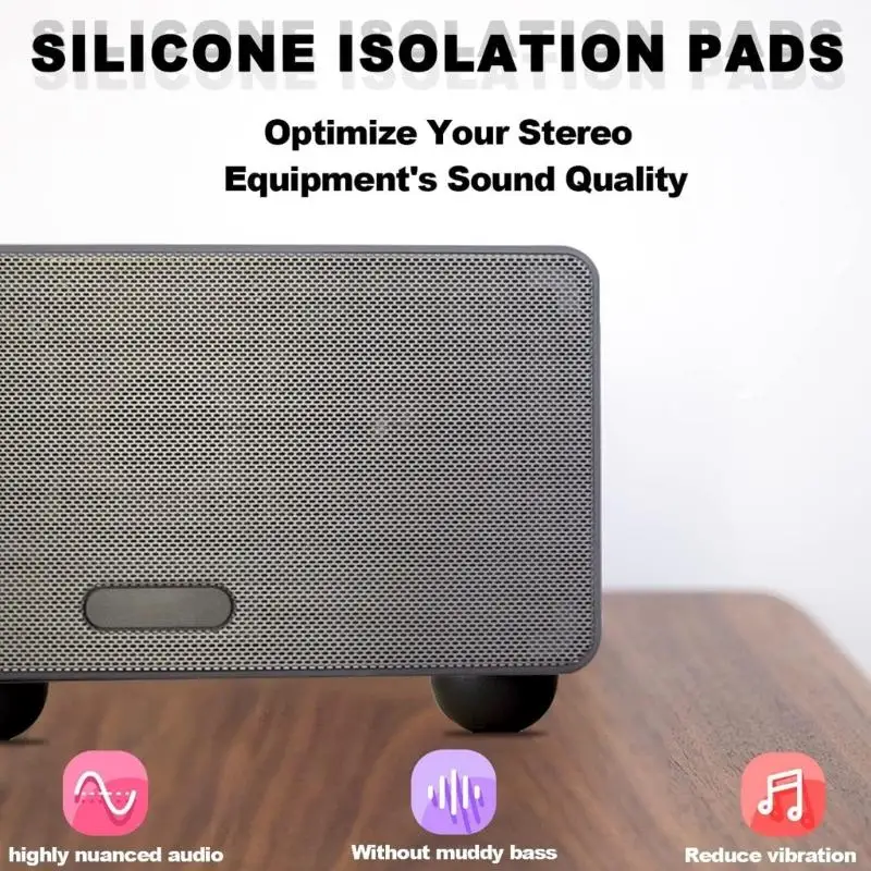  Easy Installation Silicone Damping Feet Pad For Hifi Rack Systems 5-18lbs Pad