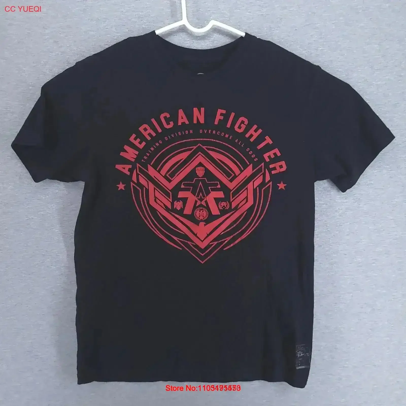 American Fighter T Shirt Mens Large Black Red Buckle Premium Athletics vintage Washed Casual Versatile Stylish homme Soft