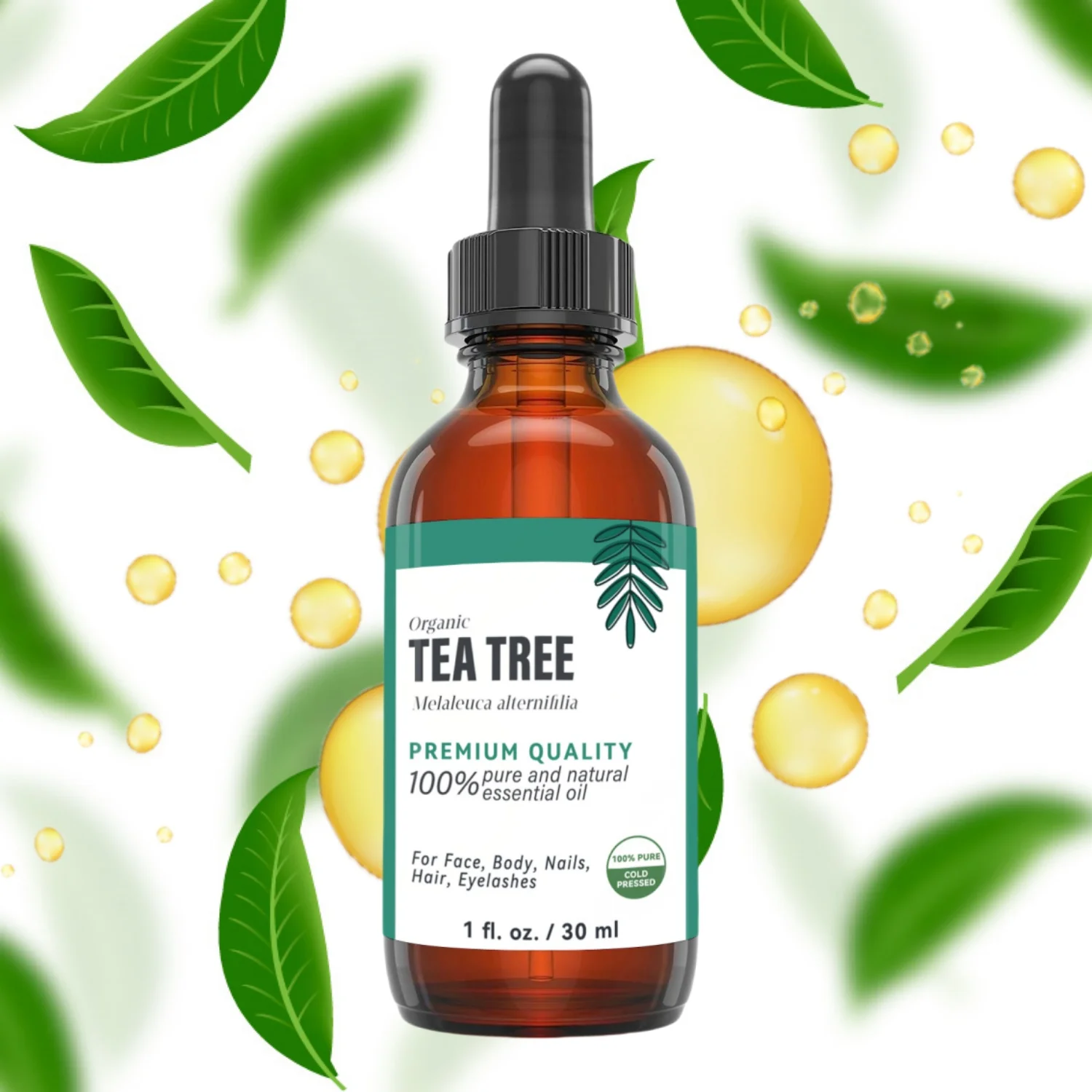 

Organic TEA TREE natural essential oil For Skin Care,Healthy Toenail, Hair,Eyelashes, Body Premium Quality Aromatherapy Oil