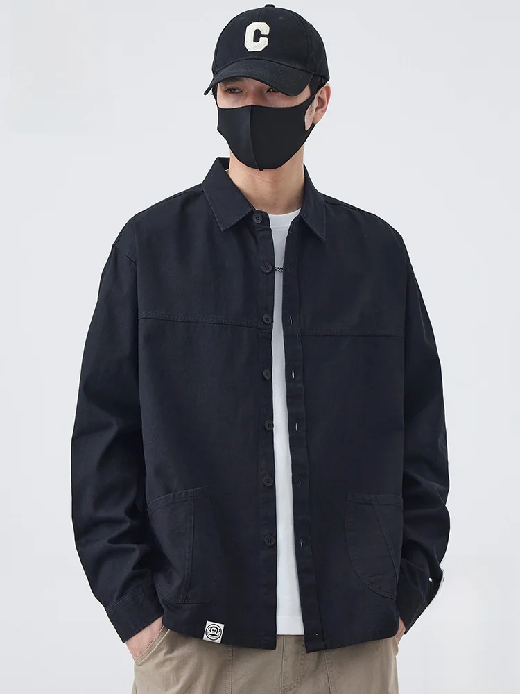 

PaulFrank Men's Casual Long Sve Cotton irt Loose Fit Autumn Outerwear Comfortable Breathable Faionable Workwear