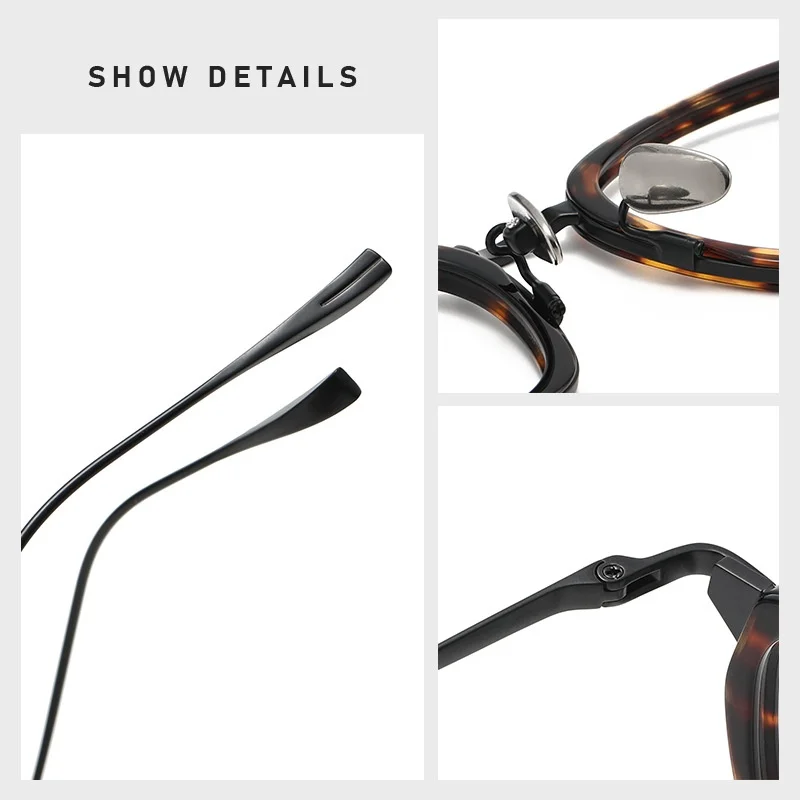 Titanium Eyeglass Frame Retro Polygonal Men's And Women's Eyeglass Frame Anti Blue Light Optical Prescription Frame 2123