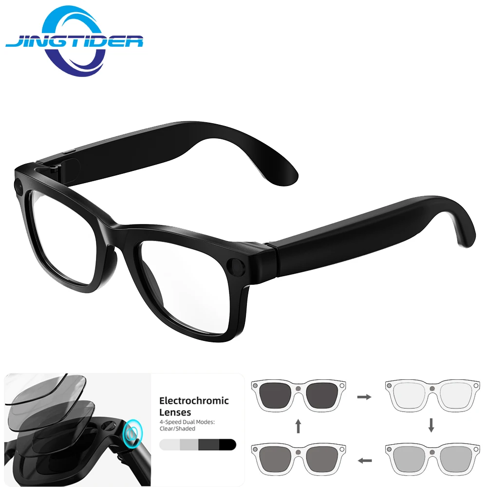 lunettes-intelligentes-electrochromiques-t200c-camera-8mp-enregistrement-video-1080p-lentille-a-gradation-4-niveaux-appels-bluetooth-traduction-ia-lunettes-de-soleil-de-sport